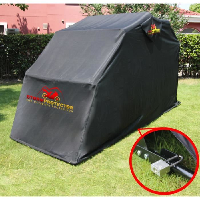 Abri Moto Housse De Protection Pour Moto StormProtector® Imperméable En Acier Trempé Taille Sports (Grande) (110 cm - Hauteur : 163