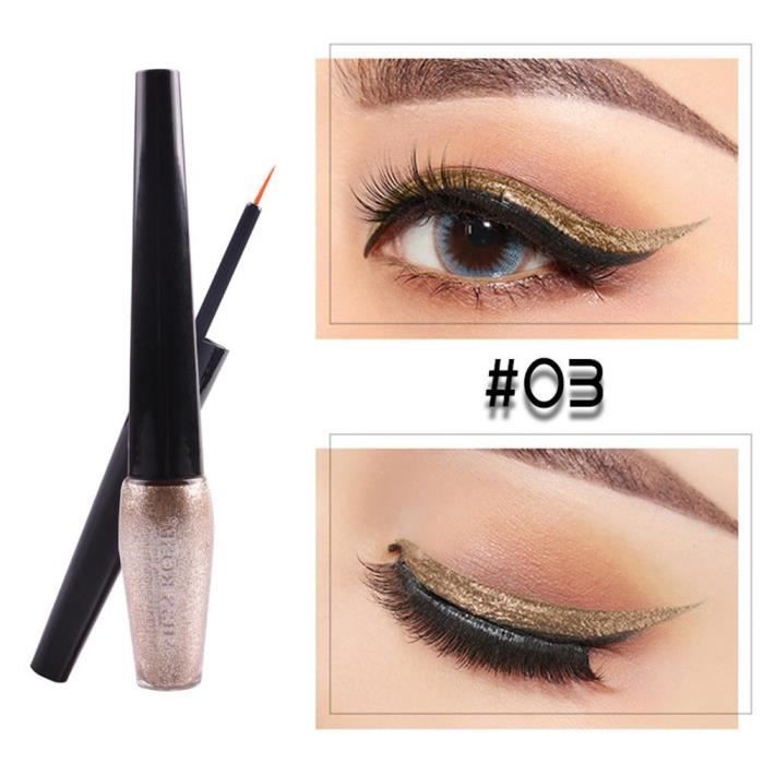 Metallic Glitter Glow Eyeshadow Comestics Lip Gloss Ombre à paupières liquide durable elle698