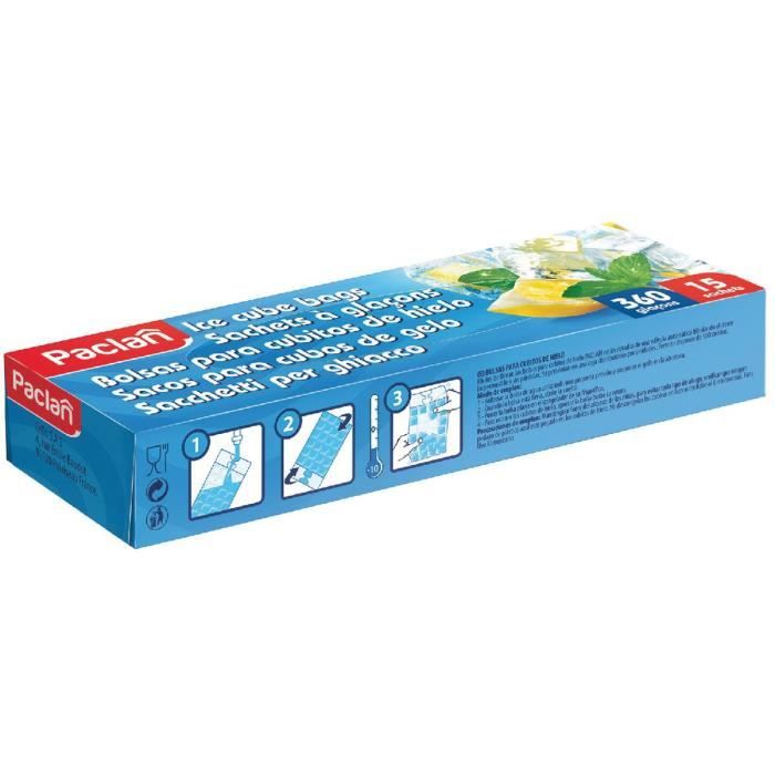 Sachet glaçons - 15 sachets de 24 glaçons