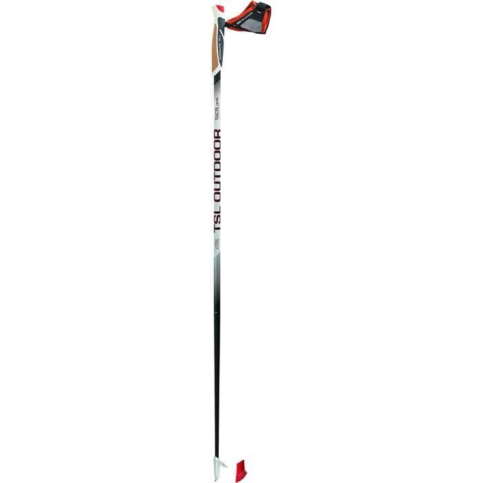 Bâtons de marche nordique TSL Tactil C100 Cork Spike - blanc/noir/orange - 135 cm