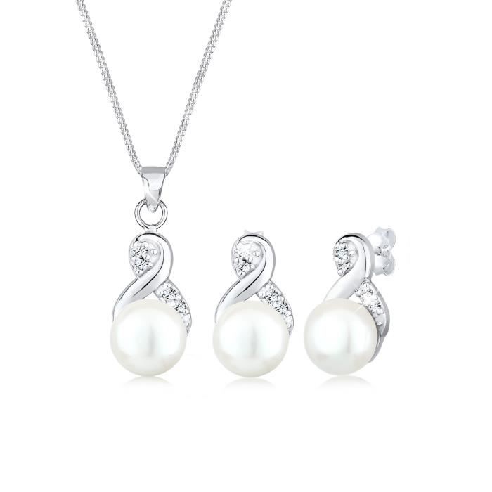 PERLU Parures Infinity Perles d'Eau Douce Cristaux Swarovski®