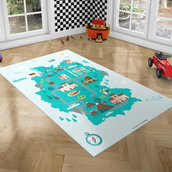 PLAYGROUND Tapis de Jeux pour Enfants - Tapis de Chambre - Allemagne - 100x150 cm