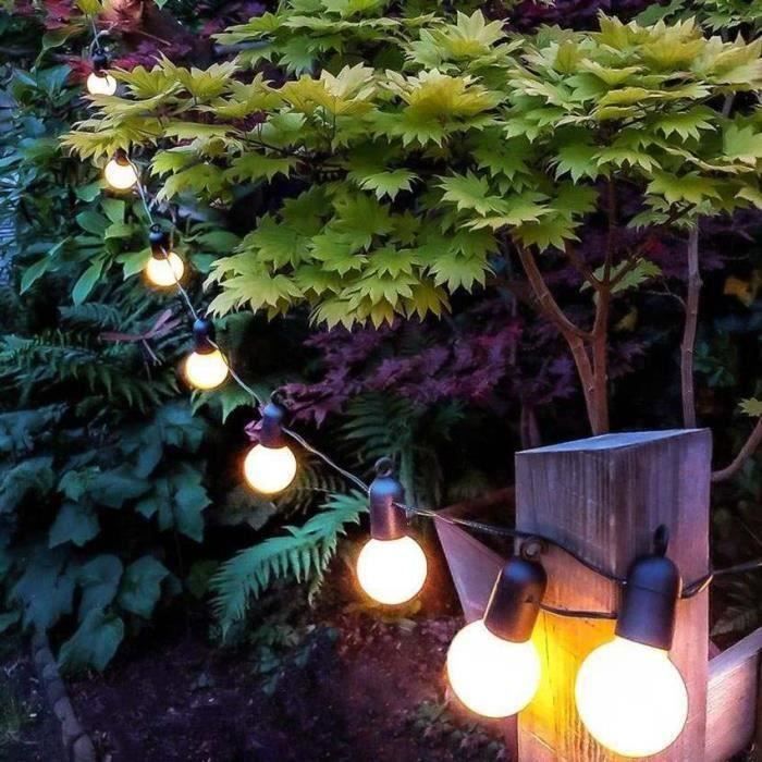 LumiParty LED étanche Globe ampoule chaîne lumineuse fée lumières noël jardin guirlande fêt - Modèle: white shell 2M - MILEDCB052