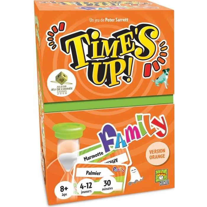 Repos Production | Time's Up! : Family - Version Orange | Jeu de société | À partir de 8 ans | 4 à 12 joueurs | 30 minutes