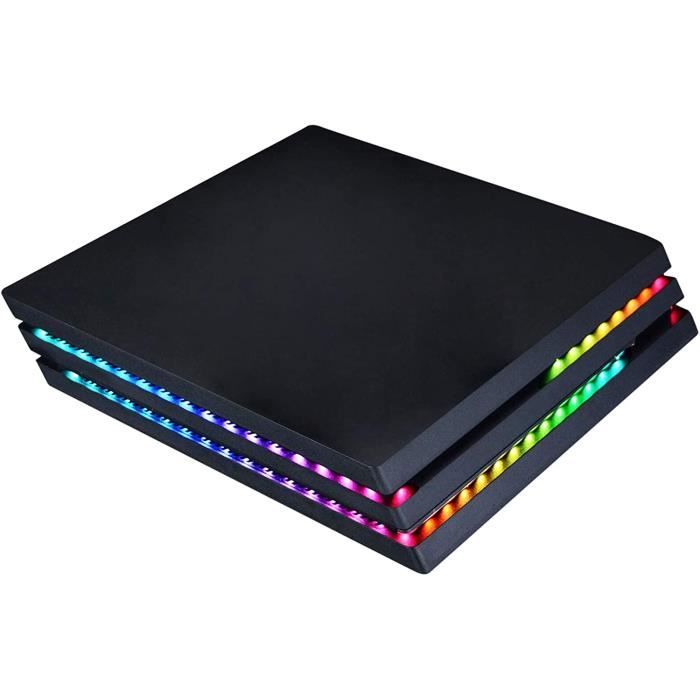 eXtremeRate PlayVital RGB LED Bande Lumineuse pour PS4 Pro Console,7 Couleurs 29 Effets DIY Accessoires Kit de Rubans à LED Flex235