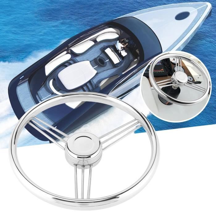 WIPES 13-1-2po Volant de Bateau Marin à 9 Rayons en Acier Inoxydable 15 ° Accessoire de Polissage pour Yacht