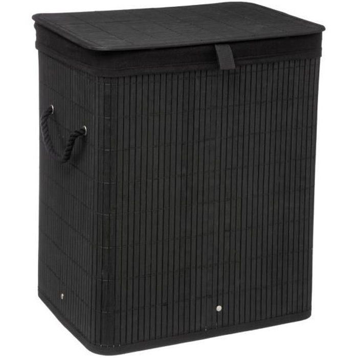 Five - Panier à Linge en Bambou Noir H 50 cm