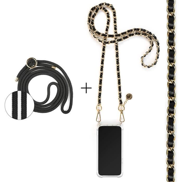 Chaîne Téléphone Huawei P30 - Coque Cordon Tour de Cou Différentes Marques - Housse Antichoc Transparente Smartphone - GrandeNF