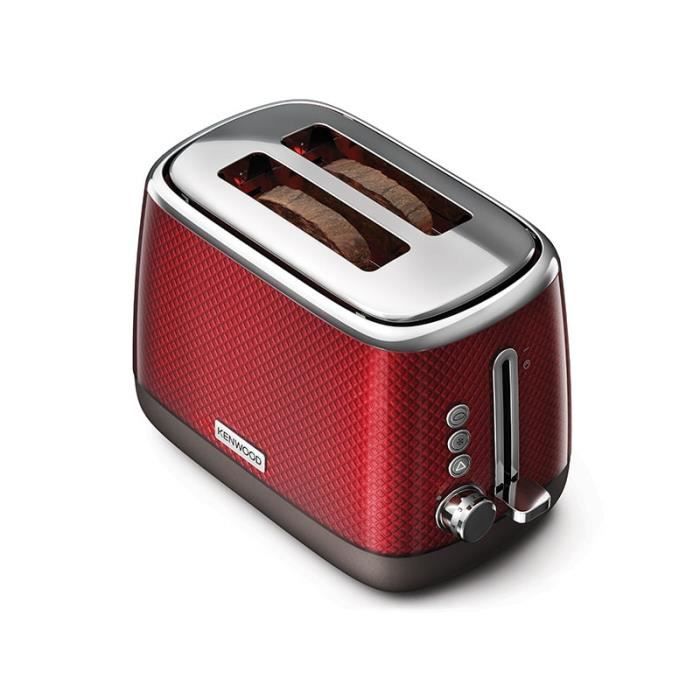 grille pain avec 2 fentes 980W rouge