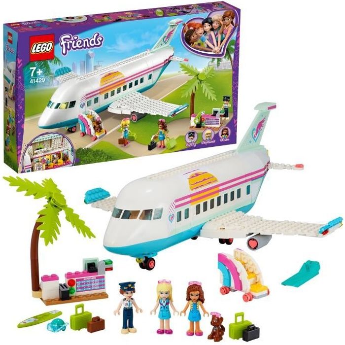 LEGO® Friends 41429 L’avion de Heartlake City, avec 3 Mini Poupées, Jouet pour Enfant de 7ans et + Fille et Garçon