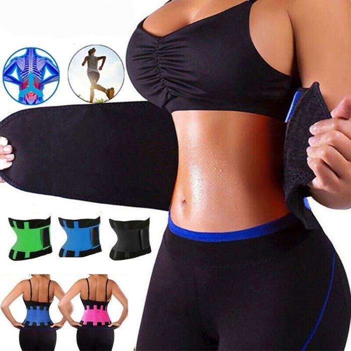 Ceinture de Sudation pour Homme et Femme Prévenir Les Blessures Sportives et Soulager la Douleur, Réglable Ceinture Minceur pour Sp