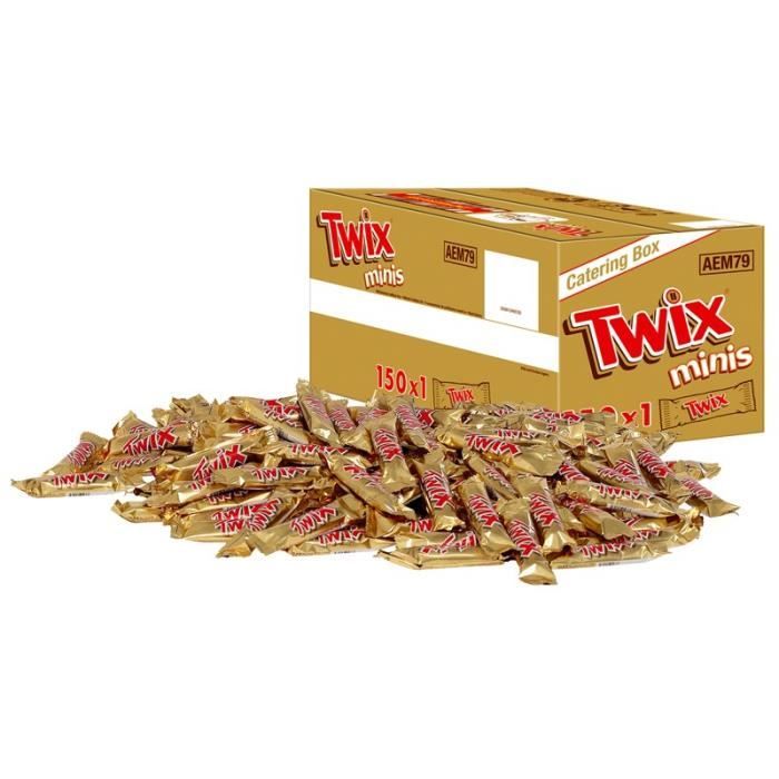 Carton de 150 barres de chocolat Twix