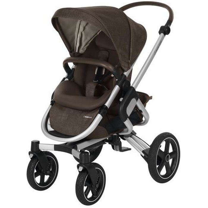 MAXI-COSI Poussette Nova 4 roues, Tout-terrain, Ultra confortable, Dès la naissance jusqu'à 3,5 ans (jusqu'à 15 kg), Nomad Brown