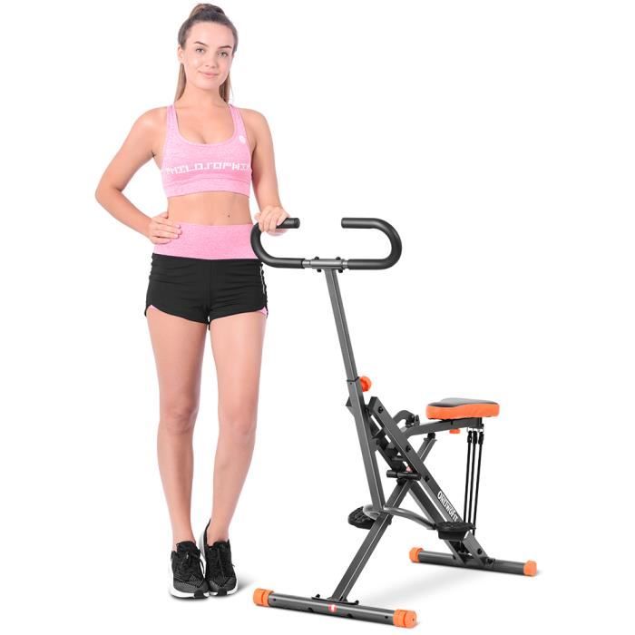 ONETWOFIT vélo d'appartement pliable Appareil à Abdominaux AB Squat Assist Row-N-Ride OT199