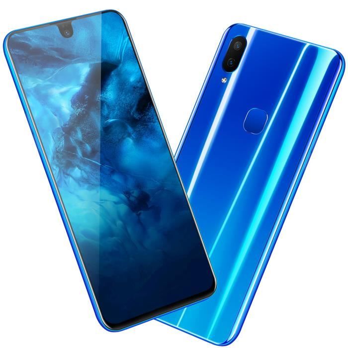 Téléphone Portable X23 6.3'' Android 8.1- Face Unlocked Dual SIM Carte 6+128G Bleu