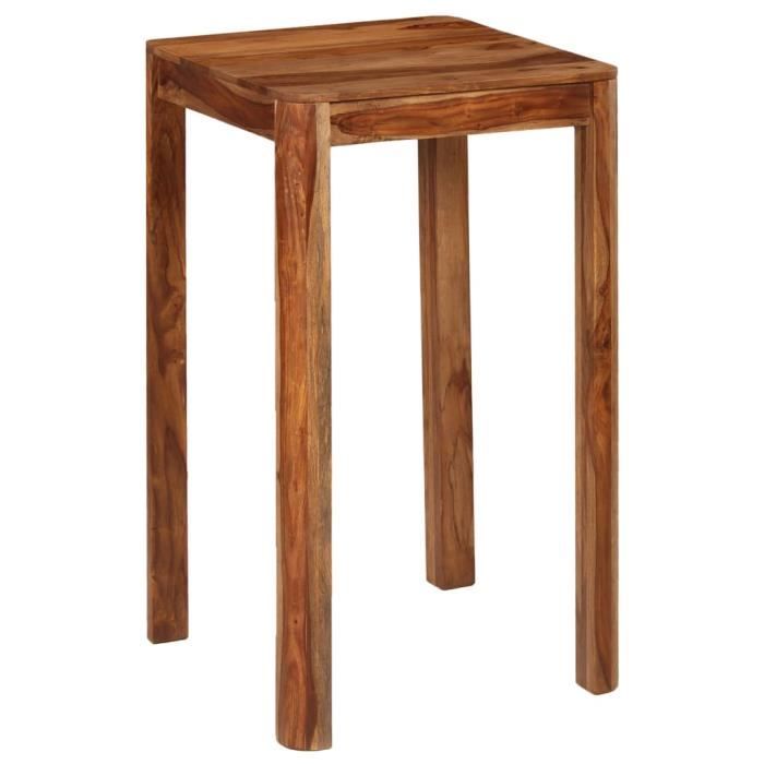Table de bar Bois de Sesham massif 60 x 60 x 107 cm - Brun - Meubles/Tables/Tables de salle à manger et de cuisine - Brun - Brun
