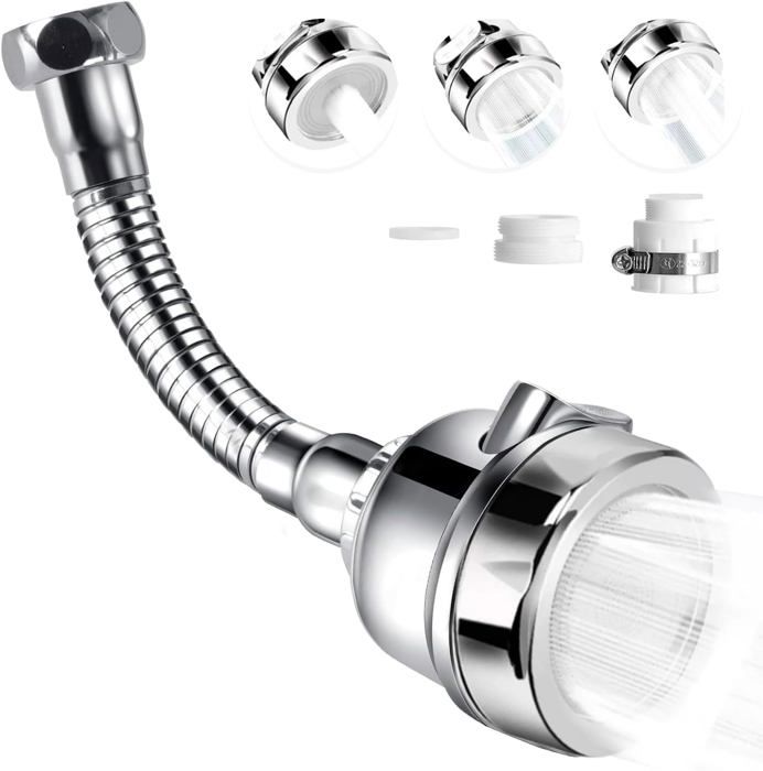 XINMENG Rallonge Robinet 1440° | 2 Modes Eau | Anti-Éclaboussures | Économie D'Eau | Universel Cuisine/SDB