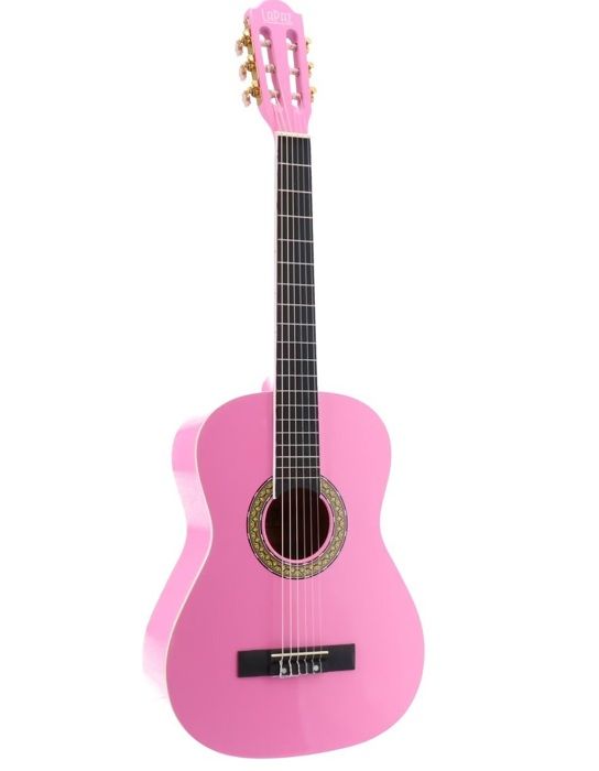 Guitare Classique LaPaz 002 PI 3/4 Rose : Parfaite pour les Jeunes Guitaristes