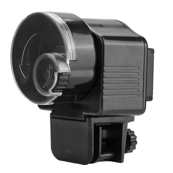 Mangeoire Temporisée Automatique de Réservoir de Poissons daquarium Noir