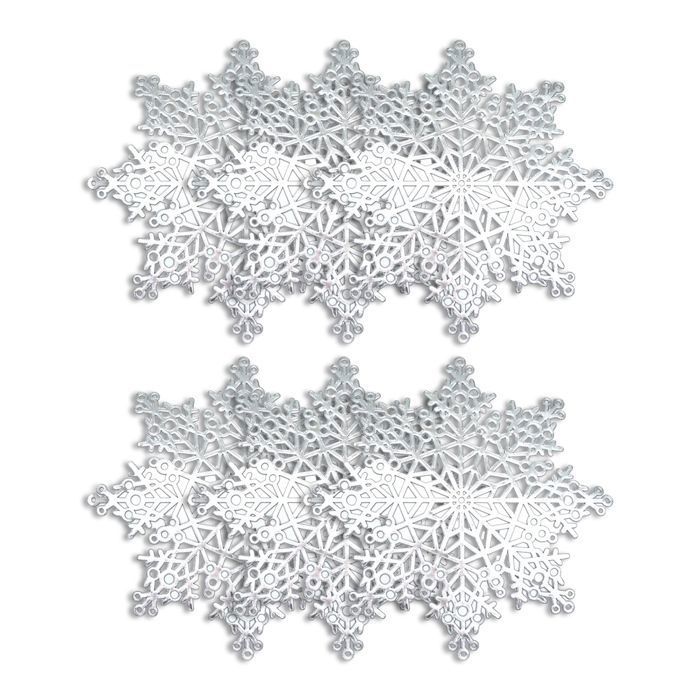 250 Sets De Table Jetables Noël – Flocons De Neige Dorés Ou Argentés, 30x40 Cm, Papier Gaufré Éco, Made In Italy