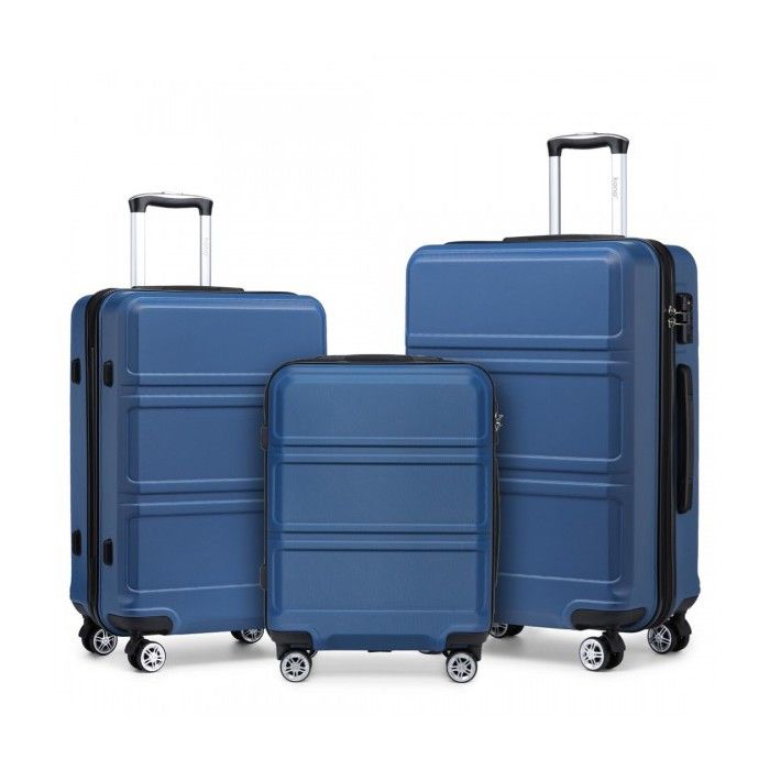 Set De Valises Trolley Rigides 4 Parties En Plastique Abs Robuste