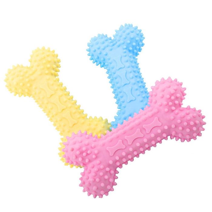 Comparer les prix de Lot de 3 jouets à mâcher pour chiots, jouet de nettoyage des dents de chien, jouet créatif en forme d'os pour animaux de compagn