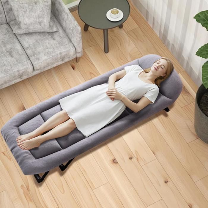 SUPFINE Lit de Camp Pliable Pour Lintérieur et Lextérieur La Maison La Terrasse et Le Jardin Chaise Longue 190*65*30cm