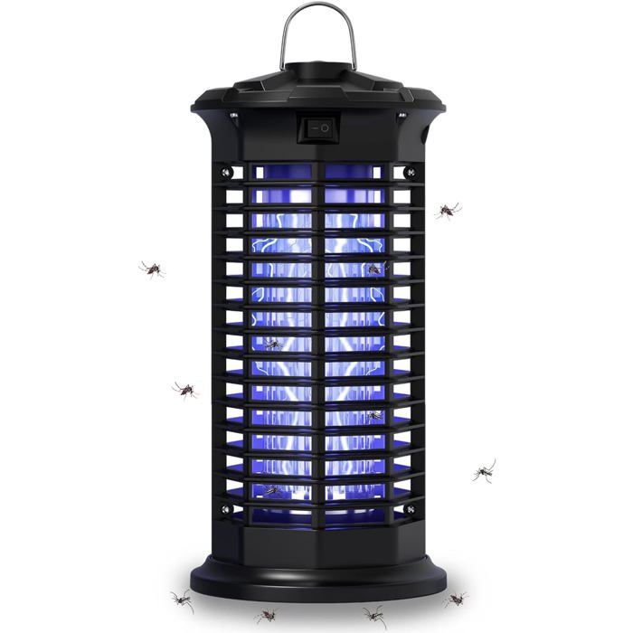 Lampe anti-mouches électrique 15W 220V LED/UV intérieur/extérieur efficace contre moustiques mouches insectes volants