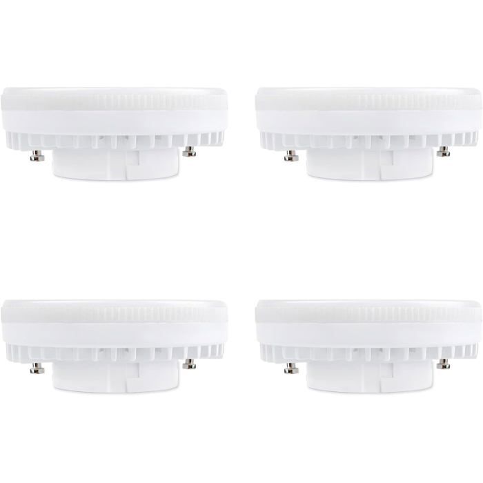 Ampoule GX53 LED 9W Blanc Neutre 4000K900LM120°Équivalent Lampe CFL GX53 15W-18Wnon-dimmableSpot LED Encastrable Neutre4pcs