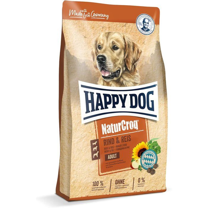 Nourriture Sèche - HAPPY DOG - NaturCroq 60517 - 15 kg - Chiens Adultes - Herbes Locales