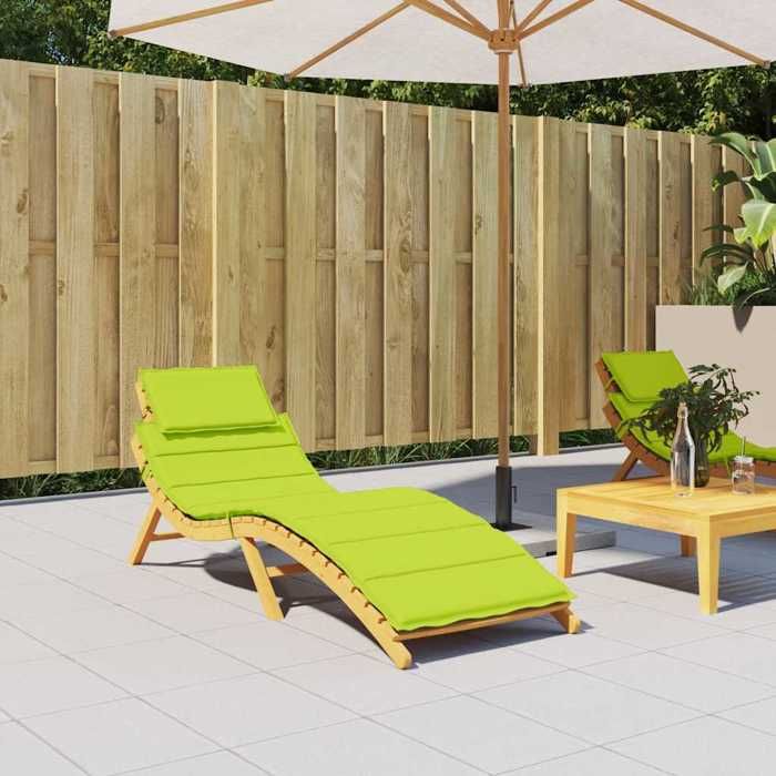 Coussin de chaise longue vidaXL 186x58x4 cm Tissu Oxford Imperméable Rembourrage en fibre de mousse - vue 2