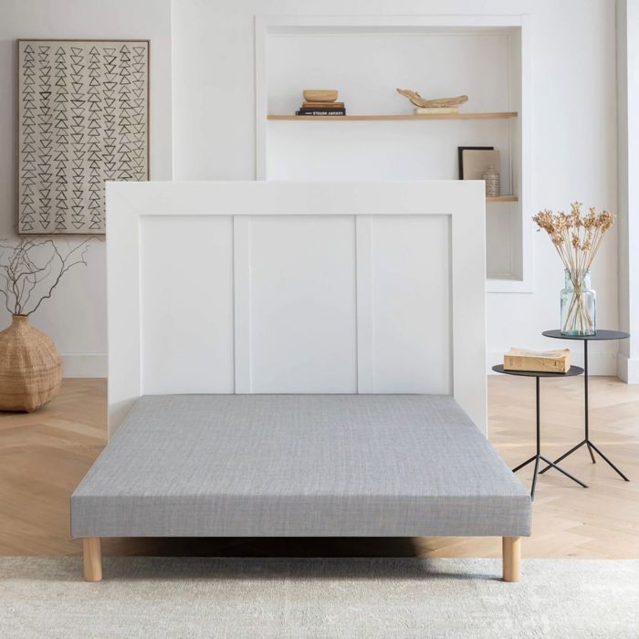 Sommier tapissier 13 cm Éveil 70x190 Gris Silex - Gris clair - Garantie 5 ans - Terre de Nuit Sommier tapissier 13 cm Éveil 70x190 Gris Silex - Gris clair - Garantie 5 ans - Terre de Nuit