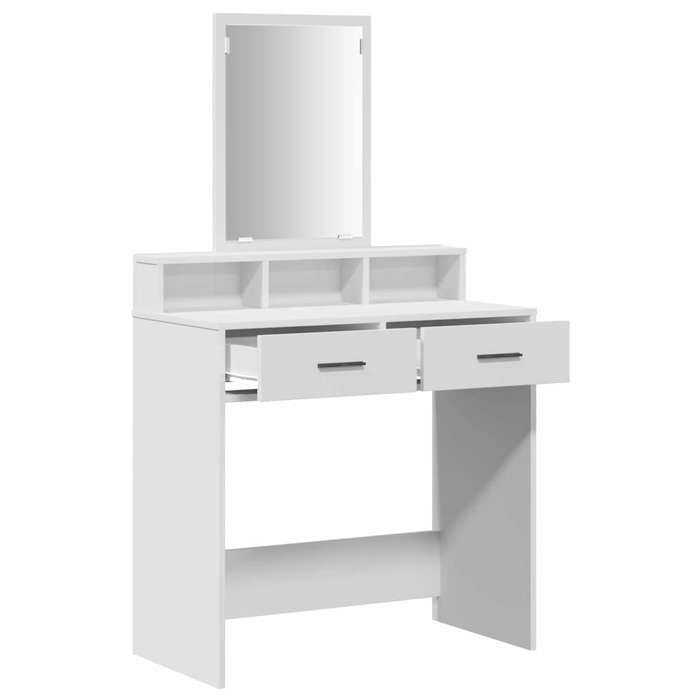 Moderne Coiffeuse pour Chambre - jills - Table de maquillage - avec tiroir Blanc 79x41x140 cm - Bois dingénierie CCC608