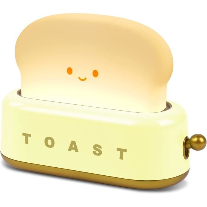 Veilleuse Pain lampe toast ne avec minuterie veilleuse à intensité variable rechargeable par USB pour enfants décoration de ...