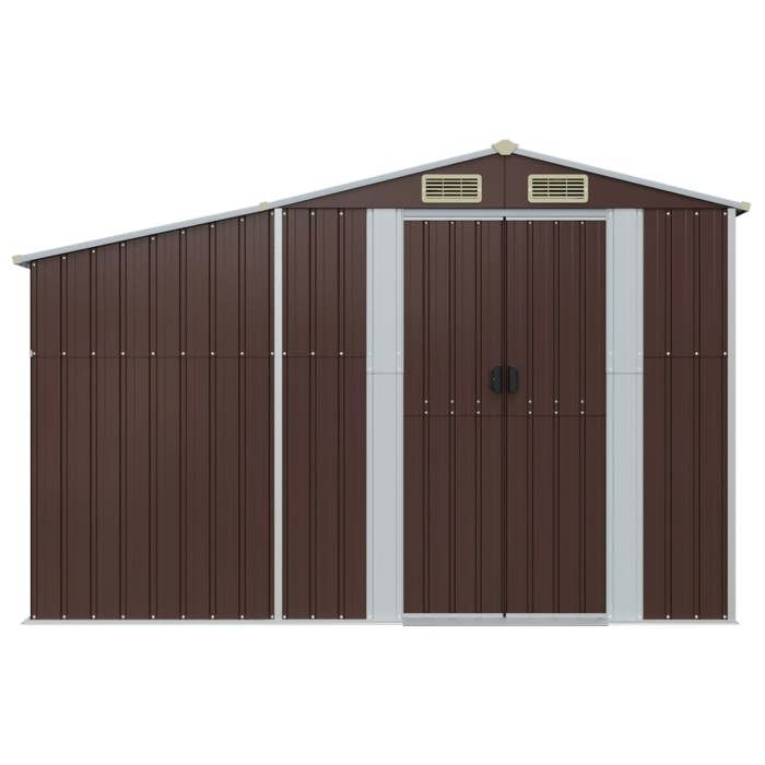 En PromotionAbri de jardin Moderne - ABOTT@ abri de rangement/Armoire haut - marron 277x93x179cm acier galvanisé B4586775