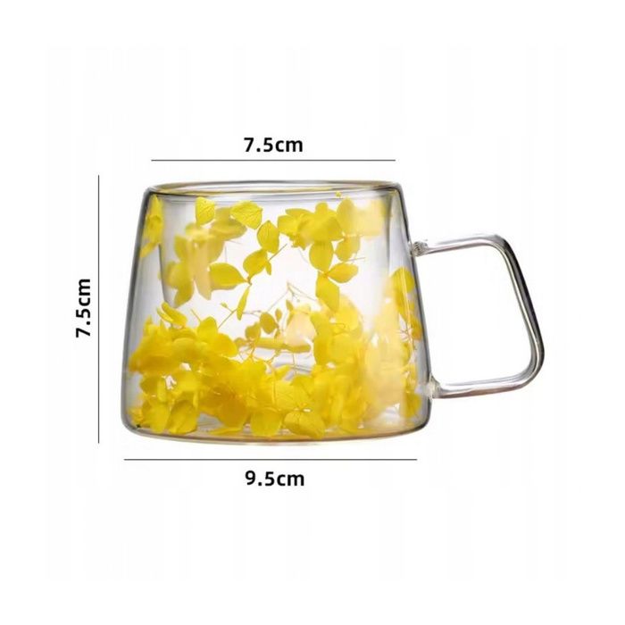 Verre isotherme a double fond ECARLA motif hortensia 180 ml SZK155 art de la table _