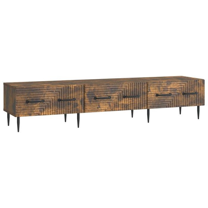 Buffet - bahut - enfilade Vidaxl Meuble TV Chêne fumé 147 x 345 x 30 cm Bois dingénierie
