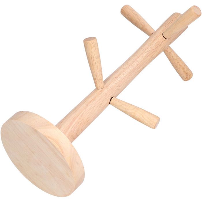 Porte-tasses en bois épais durable et antirouille multifonctionnel idéal pour la maison le bureau ou lhôtel. Gain de place
