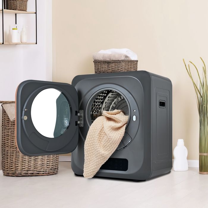 Zitty Sèche-linge Évacuation 3-4kg 850W Plastique Gris 6 Programmes Multifonction Overheat Protectionnoir - Zitty