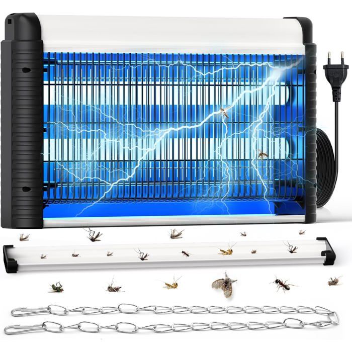 Tue Mouche Électrique 35W 4000V Lampe Anti Moustiques UV Puissante pour Intérieur jusqu’à 80m² Sans Produits Chimiques