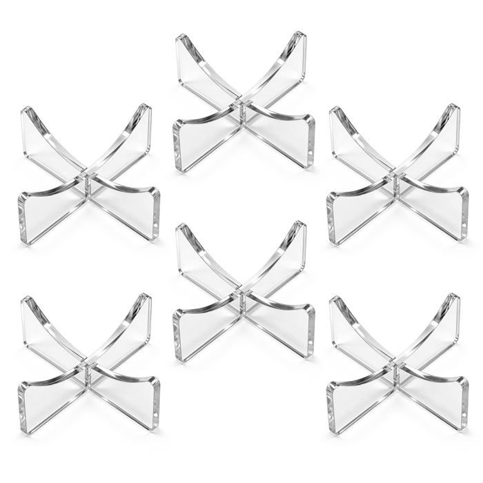 Lot de 6 Supports ballons acrylique football basket rugby vitrine collection sport bureau VITDIPY