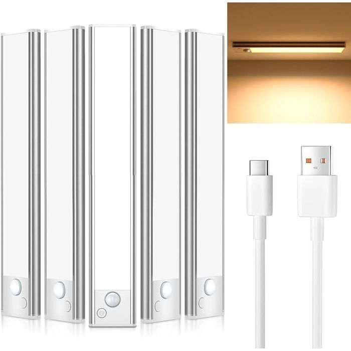ecirage led cuisine sous meuble avec 3 câbles USB Bnc Chaud 20CM 5 Pièce