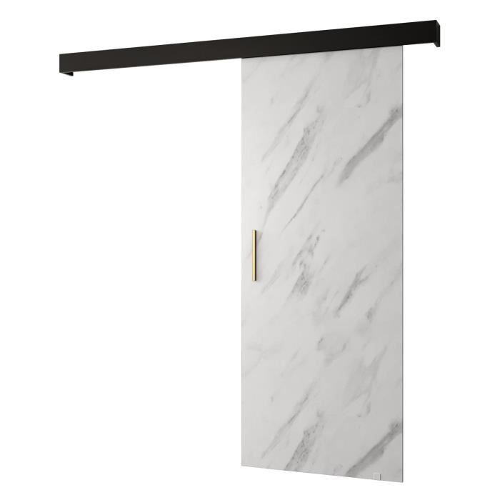 Porte Pliante Coulissante PVC 82x224cm - Séparateur De Pièce, Blanc, Double Paroi