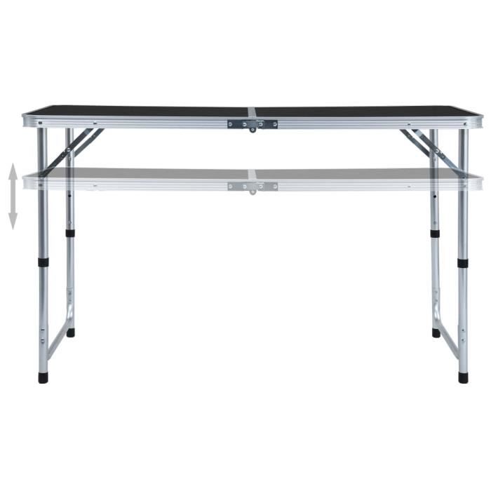 GYMAX Table de Camping pour 4-6 Personnes, Table Pique-Nique Pliante