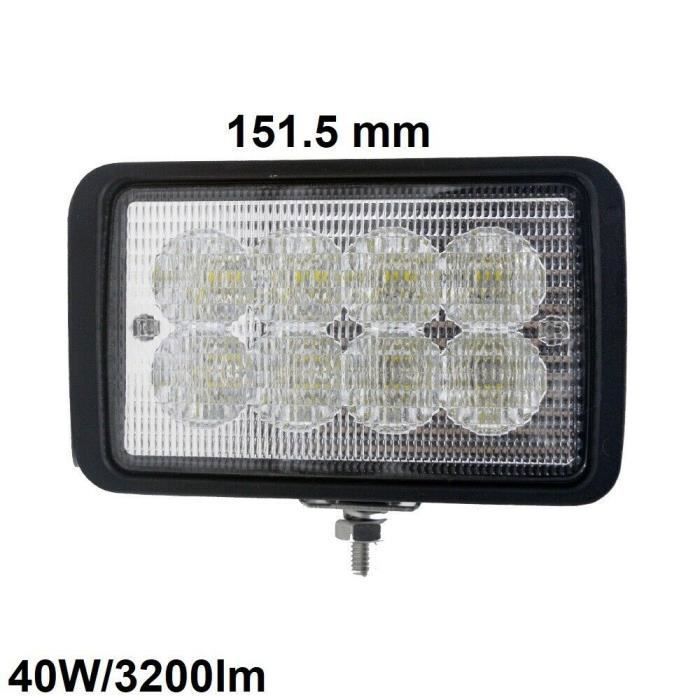 Phare De Travail LED 40W Ovale Tracteur - 12V 24V Agricole Compatible Massey Ferguson Challenger