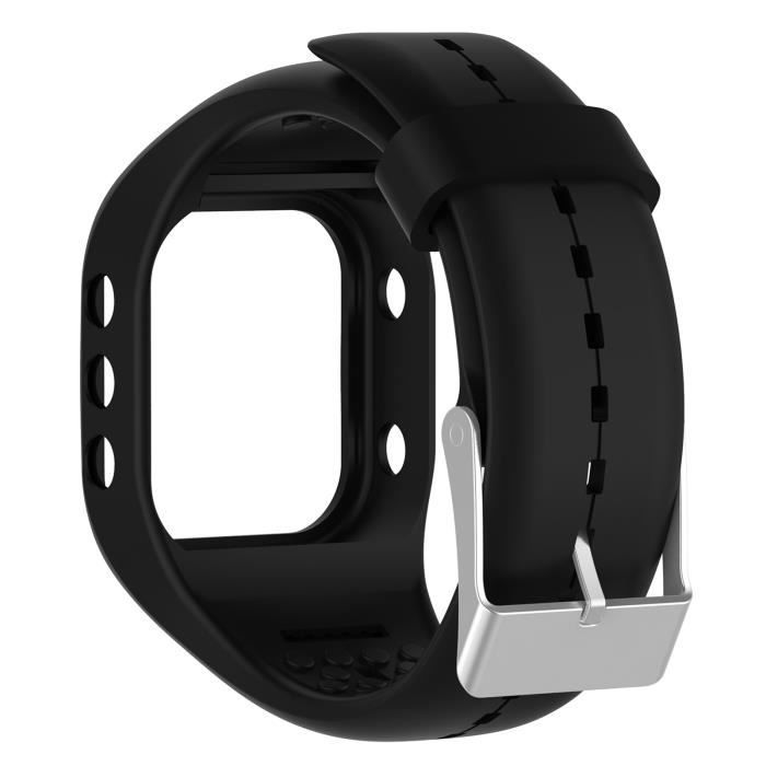 Bracelet en silicone noir pour Polar A300 Fitness Activity