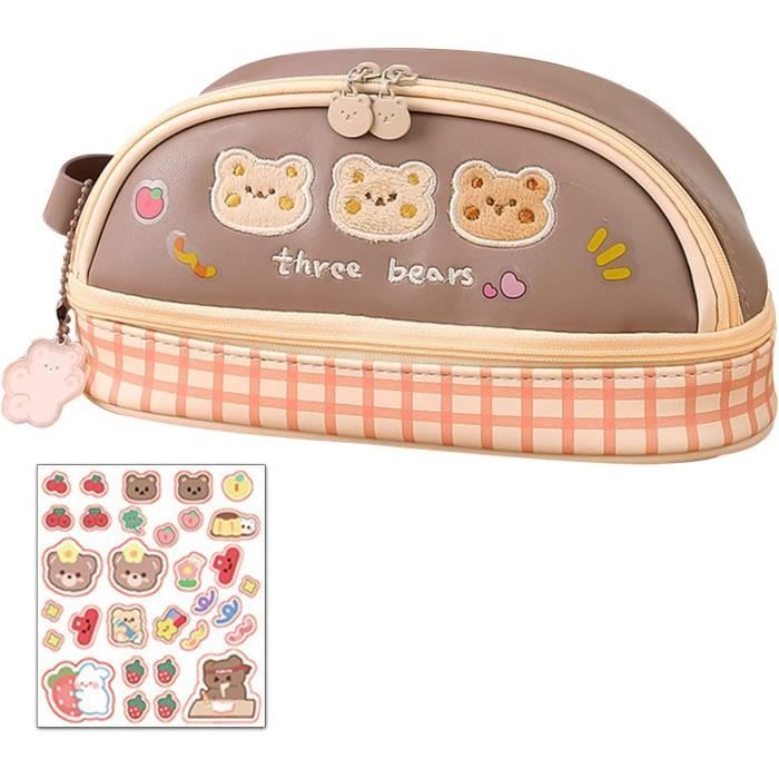 GDFJBG Trousse Ecole 2 En1 En Silicone Souple - Kawaii