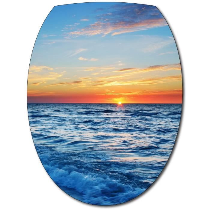 Autocollant Abattant WC Coucher De Soleil - Déco Murale ADS, Neuf Sous Blister