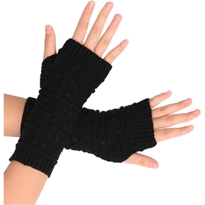 YAMEIZE Y2K Gants Star Pinted Tricotés Sans Doigts Avec Impression
