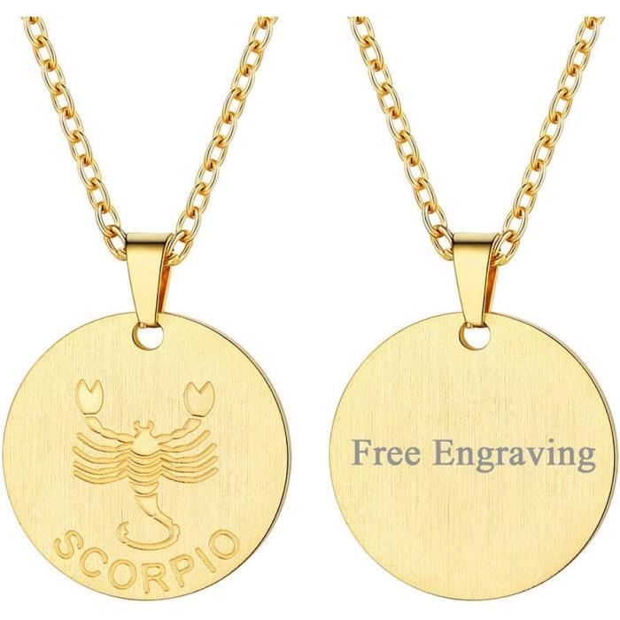 Collier à Pendentif Signe Astrologique Poissons En Acier Inoxydable - Foto 7